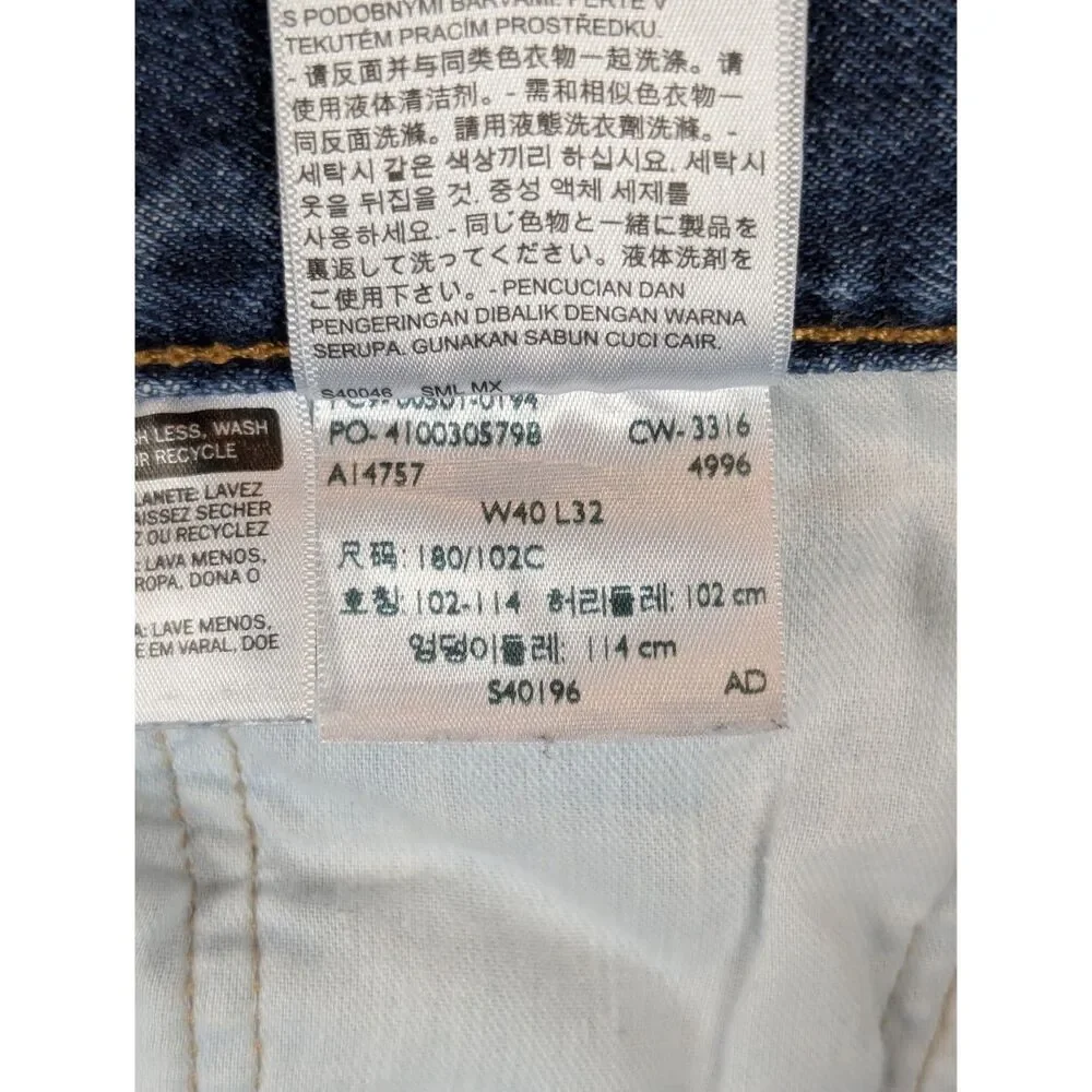 Levi's 501xx Original Fit Jeans Button Fly Blue Men's Size 40x32